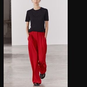 Zara Red Trouser - NWOT XL
